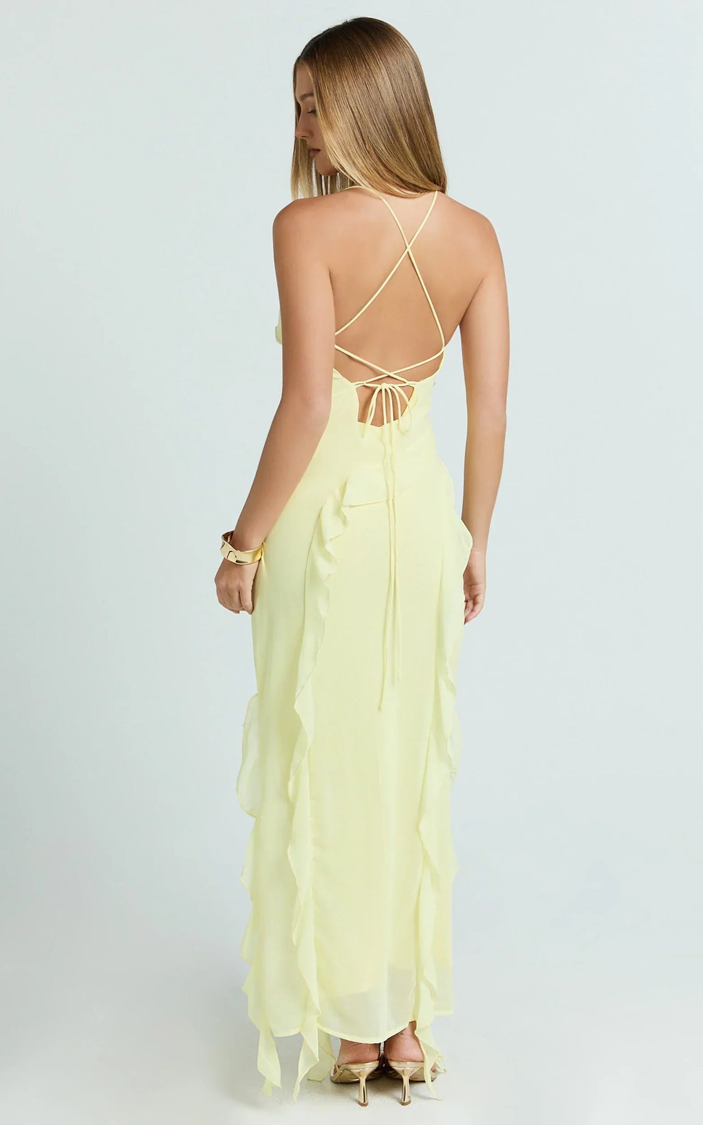 Felisa • Vestido Maxi Dobladillo con Volantes