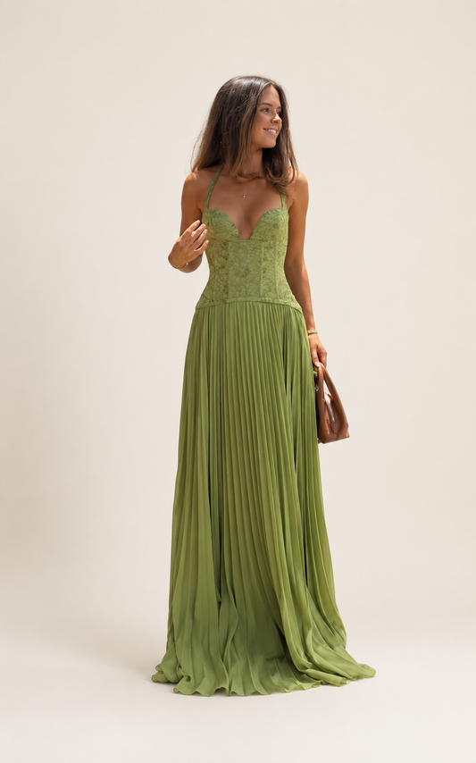 Vestido verde esmeralda