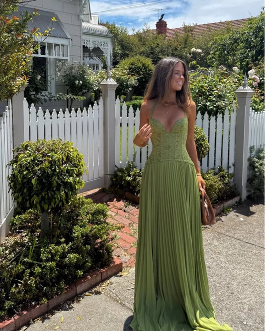 Vestido verde esmeralda