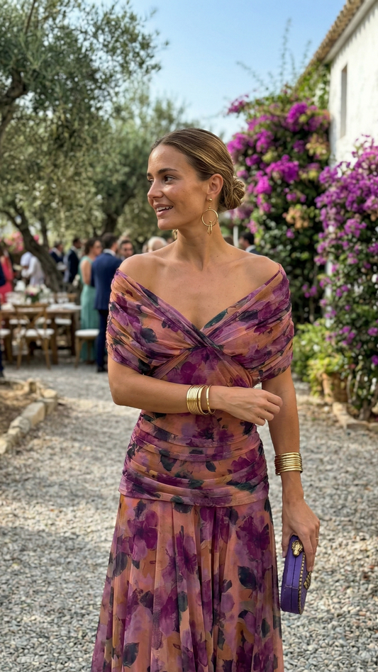 Nora | Vestido largo con escote en v - EDICIÓN LIMITADA